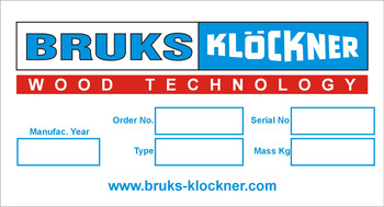 Tabliczka znamionowa Bruks Klockner