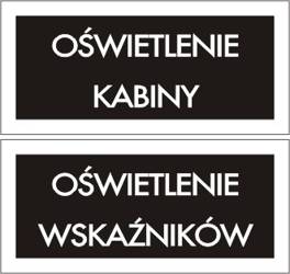 Tabliczka znamionowa Star oświetlenie kabiny, wskaźników