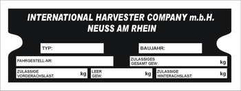 Tabliczka znamionowa do maszyn marki Kubota Baumaschinen