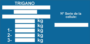 Tabliczka znamionowa do przyczep marki Trigano